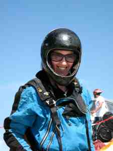 Victoria Hislop ready to paraglide from Babadağ!